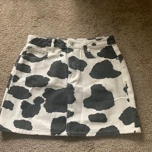 Cow Print Skirt